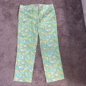 Michael Kors  70’s Print Pant With Bottom Split